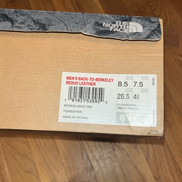 North Face Mens Back to Berkeley Brown leather rain/snow boots size 8.5. - Picture 7 of 8